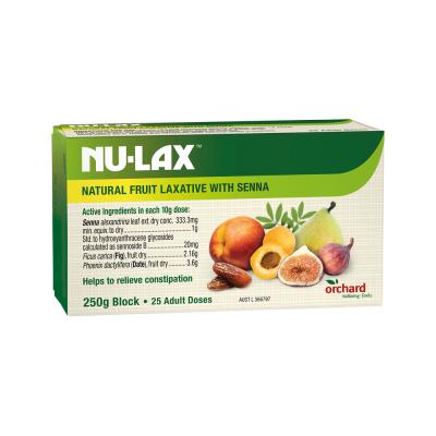 Nu-Lax Natural Fruit Laxative with Natural Senna Block 250g